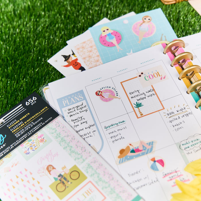 The Happy Planner CLASSIC Value Pack Stickers - Seasonal Squad Goals - 30 Sheets