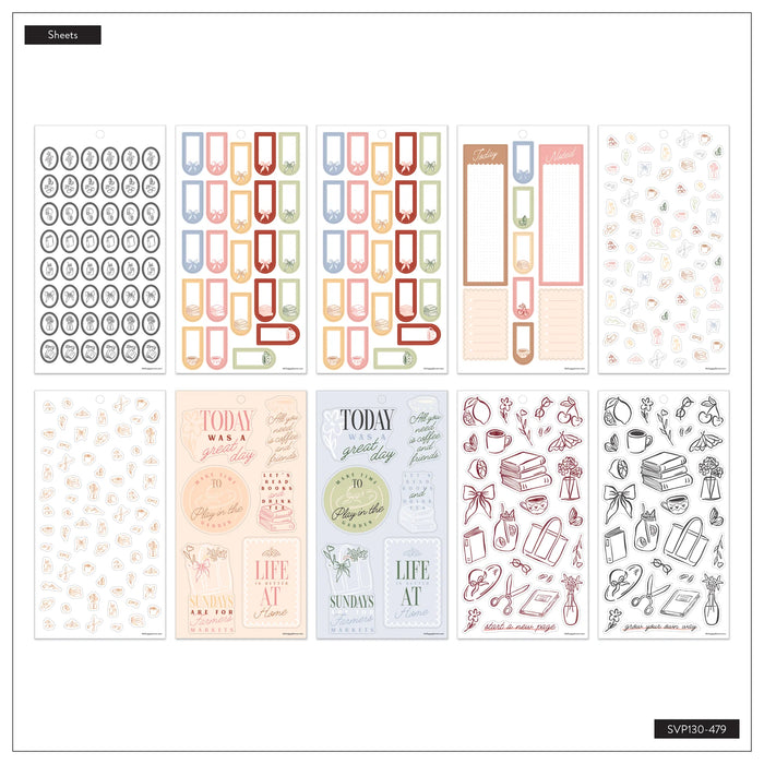 The Happy Planner CLASSIC Value Pack Stickers - Café Coquette - 30 Sheets