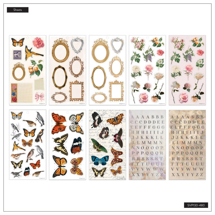 The Happy Planner Value Pack Stickers - Crafted Collage - 30 Sheets