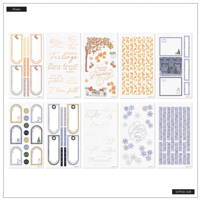 The Happy Planner Value Pack Stickers - Seasonal Sidewalks - 30 Sheets