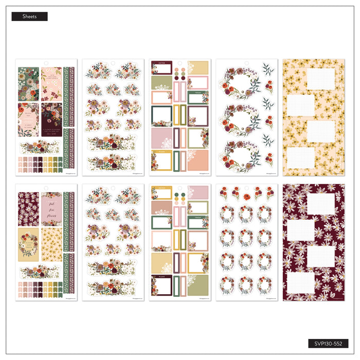 The Happy Planner Value Pack Stickers - Wildflower Whimsy - 30 Sheets
