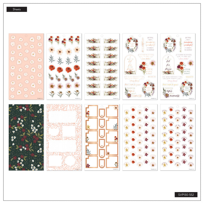 The Happy Planner Value Pack Stickers - Wildflower Whimsy - 30 Sheets