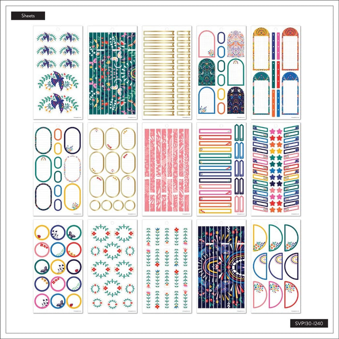 The Happy Planner CLASSIC Value Pack Stickers - Nordic Brights (NEW!) - 30 Sheets