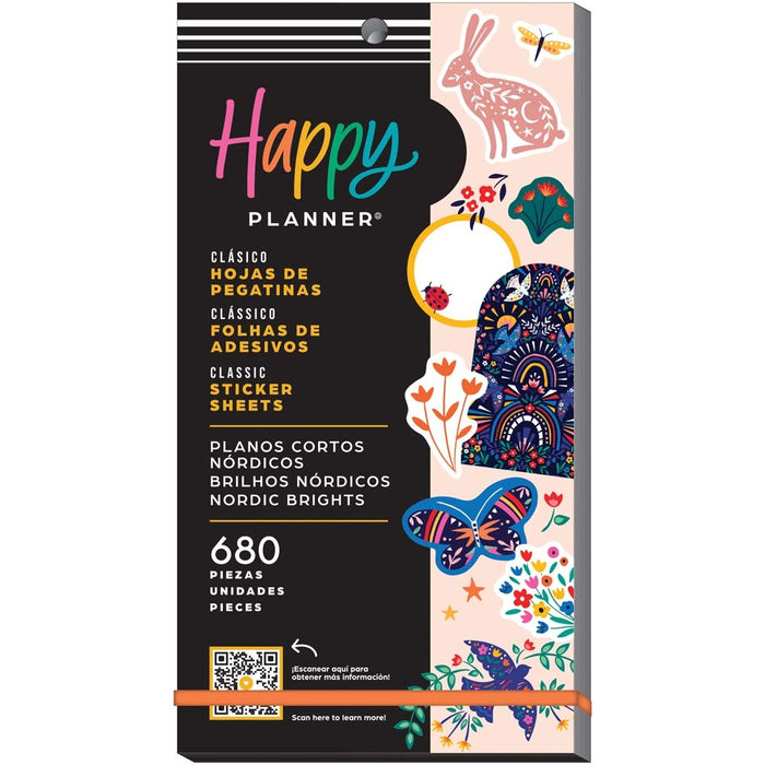The Happy Planner CLASSIC Value Pack Stickers - Nordic Brights (NEW!) - 30 Sheets