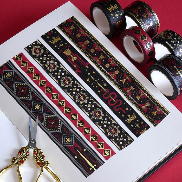 Serpents & Swords Washi Tape Set - Black