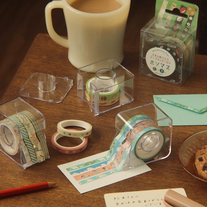 Washi Tape Set with Cutter - Rice Ball Vendor