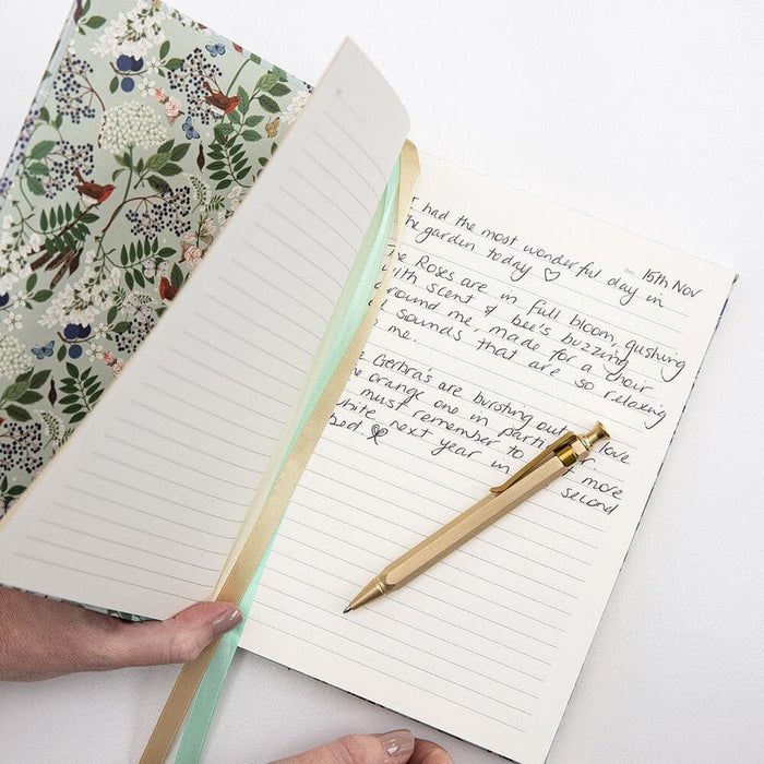 Linen Bound Lined Journal - Sparrows