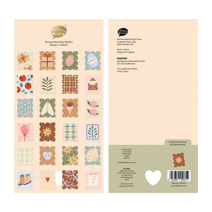 Stamps 2 Deco Washi Sticker Sheet