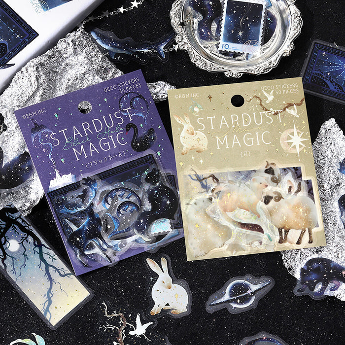 BGM 'Stardust Magic' Clear Deco Stickers - Moon
