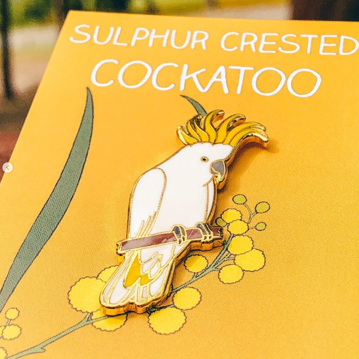 Sulphur Crested Cockatoo Enamel Pin