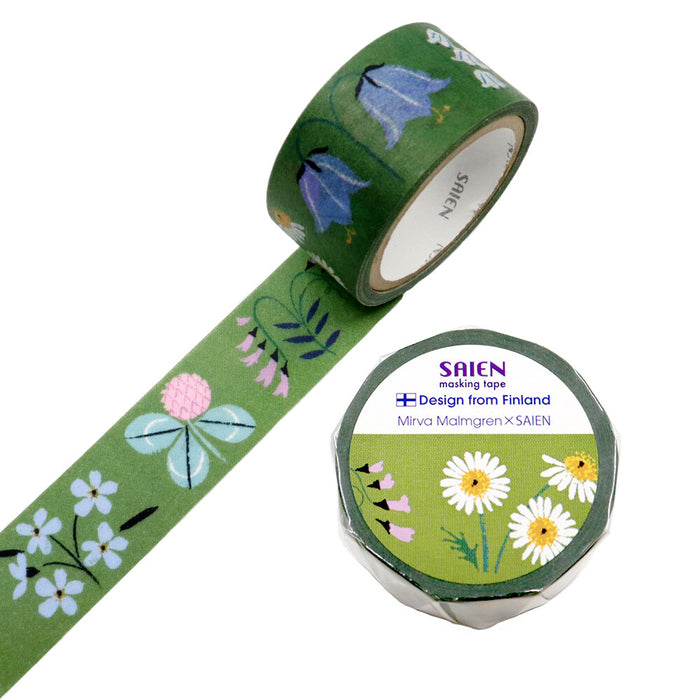 Saien x Mirva Malmgren Masking Tape - Flowers for the Nightless Night