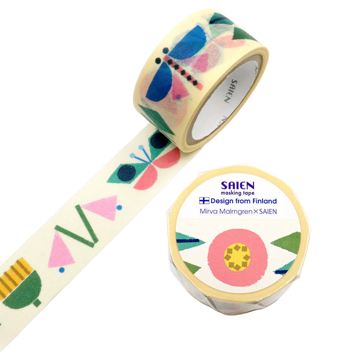 Saien x Mirva Malmgren Masking Tape - Geometric Garden