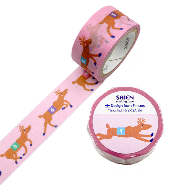 Saien x Tiina Achrén Masking Tape - Reindeer Race