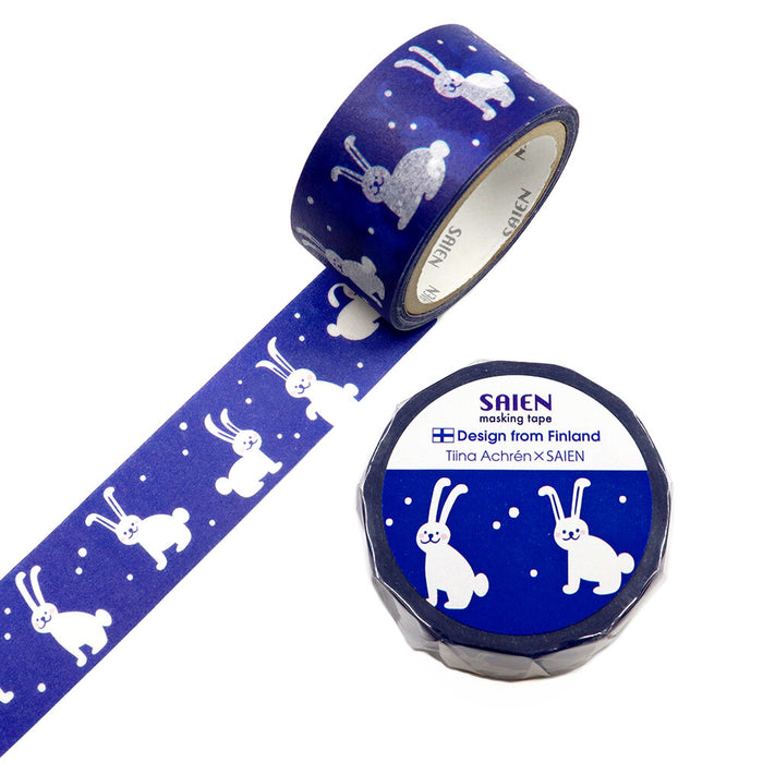 Saien x Tiina Achrén Masking Tape - Winter Rabbits