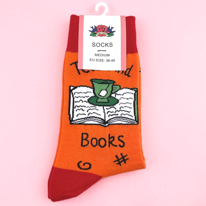 Tea & Books Socks
