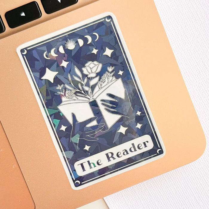 The Reader Tarot Card Holographic Vinyl Sticker