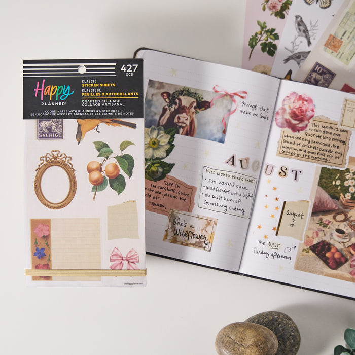 The Happy Planner Value Pack Stickers - Crafted Collage - 30 Sheets