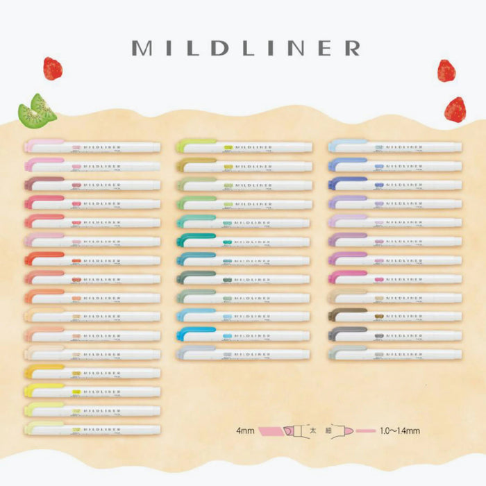 Zebra Mildliner Limited Edition 'Cake' Set - 40 Colours