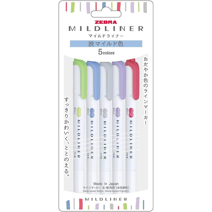 Zebra Mildliner Pack Cool Refined WashiGang Australia