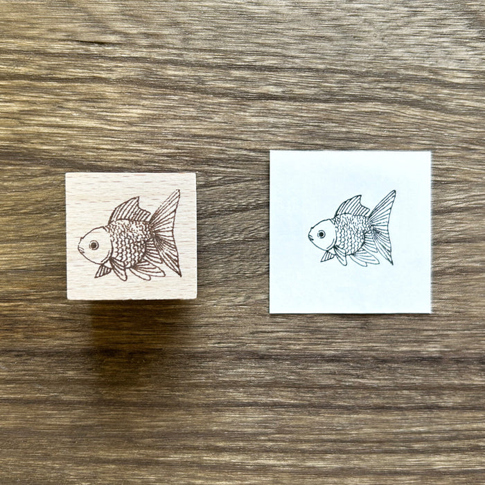 Wood Stamp - Goldfish