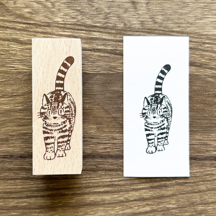 Wood Stamp - Tabby Cat