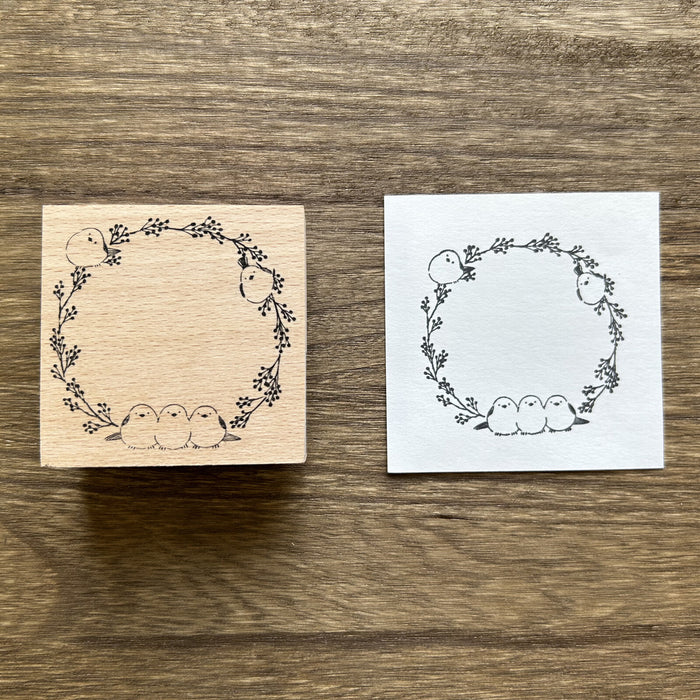 Wood Stamp - Shimaenaga Frame