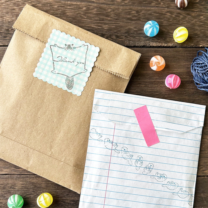 Wood Stamp - Otter Border