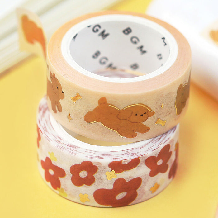 BGM Japan Foil Washi Tape - Puppy