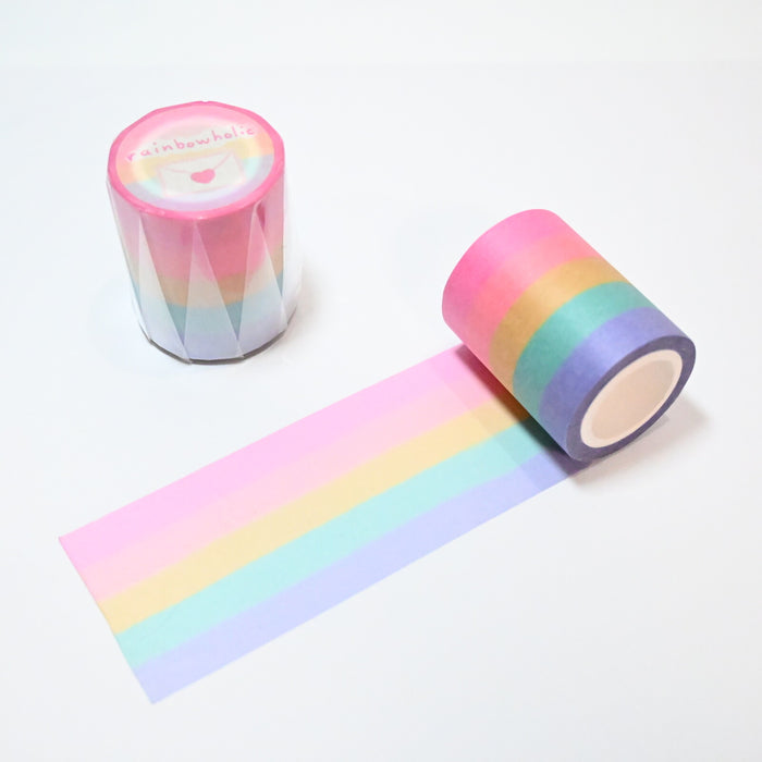 rainbowholic Wide Washi Tape - Pastel Rainbow