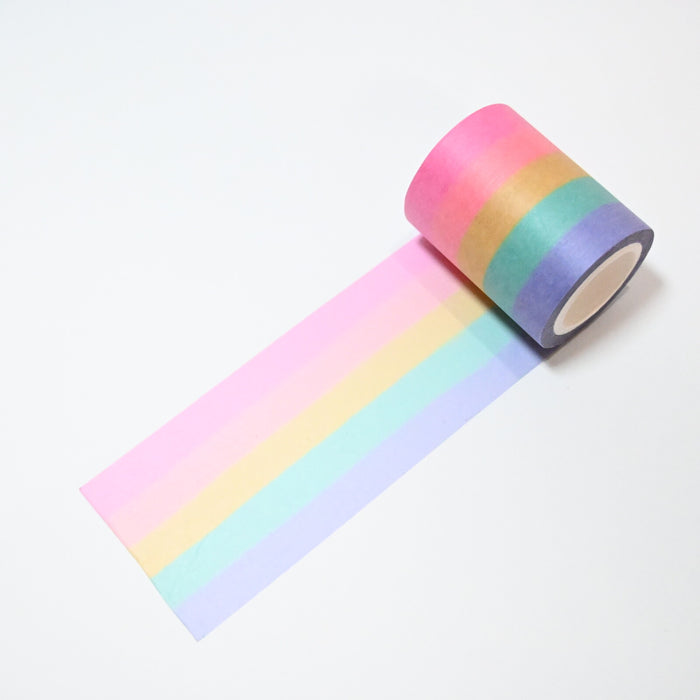 rainbowholic Wide Washi Tape - Pastel Rainbow