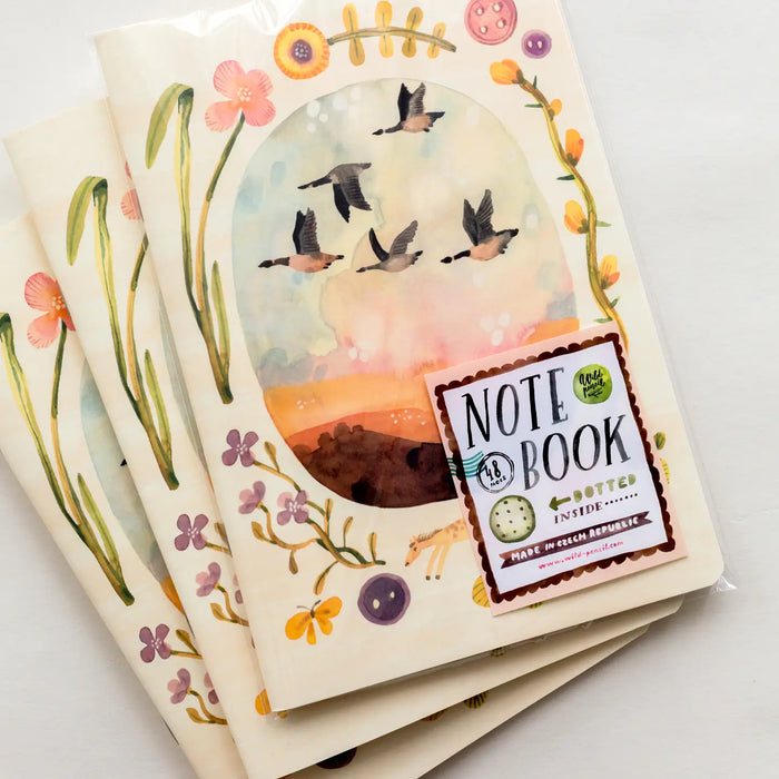 A5 Dotted Notebook — Wild Geese