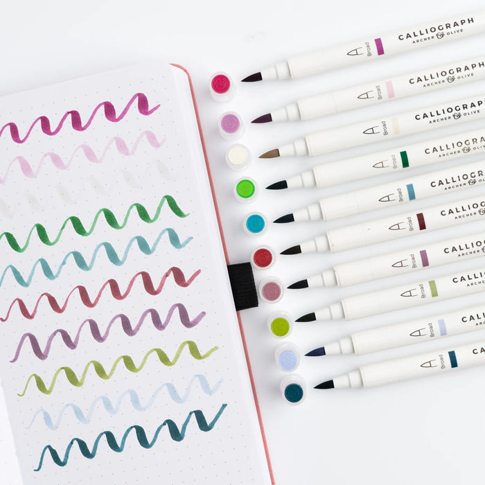 Snow & Stillness Calliograph Dual-Tipped Brush Pens