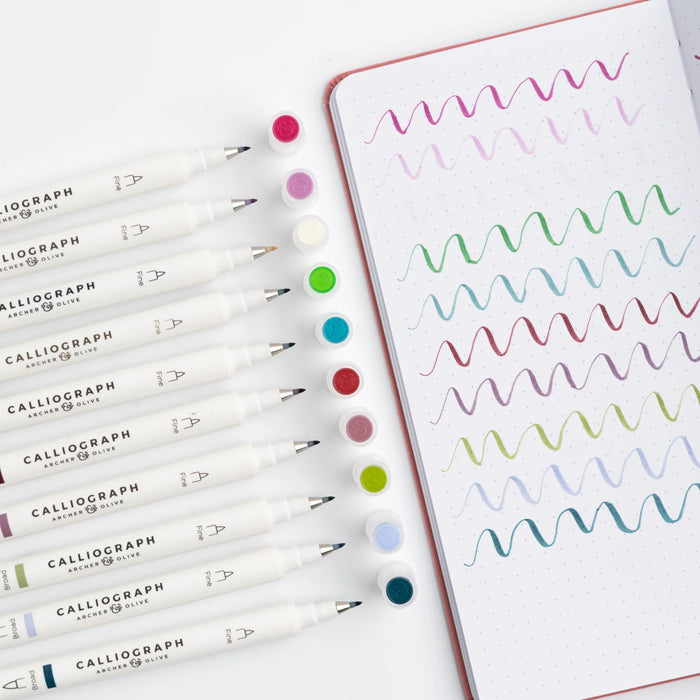 Snow & Stillness Calliograph Dual-Tipped Brush Pens