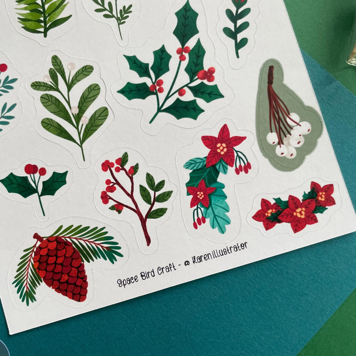 Winter Flowers Sticker Sheet