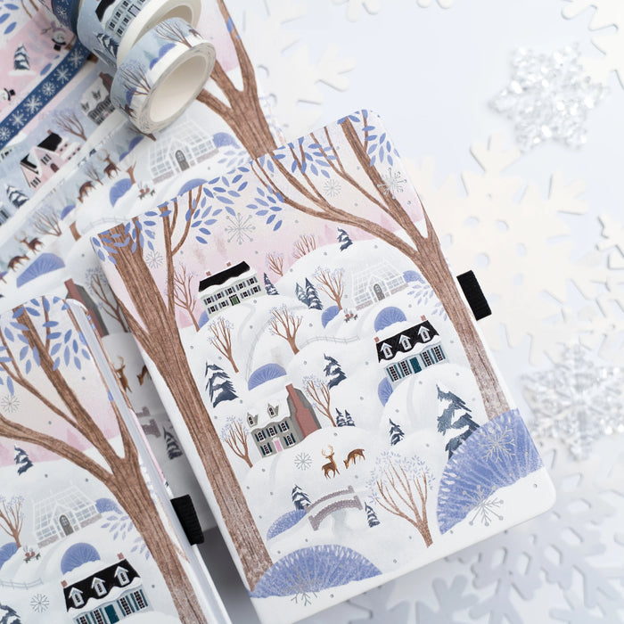 Winter Village Dot Grid Notebook