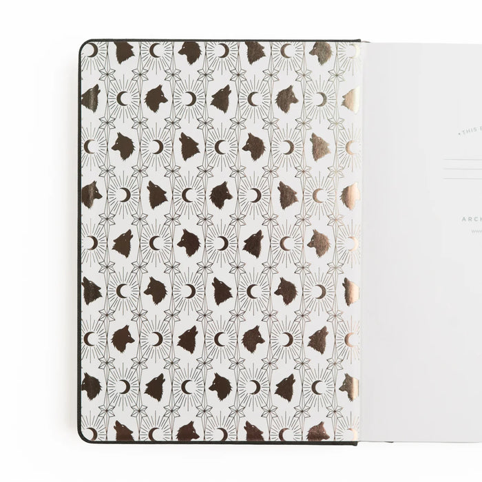 Wolf in the Night Dot Grid Notebook