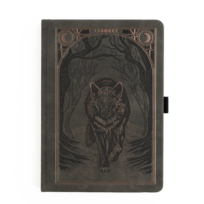 Wolf in the Night Dot Grid Notebook