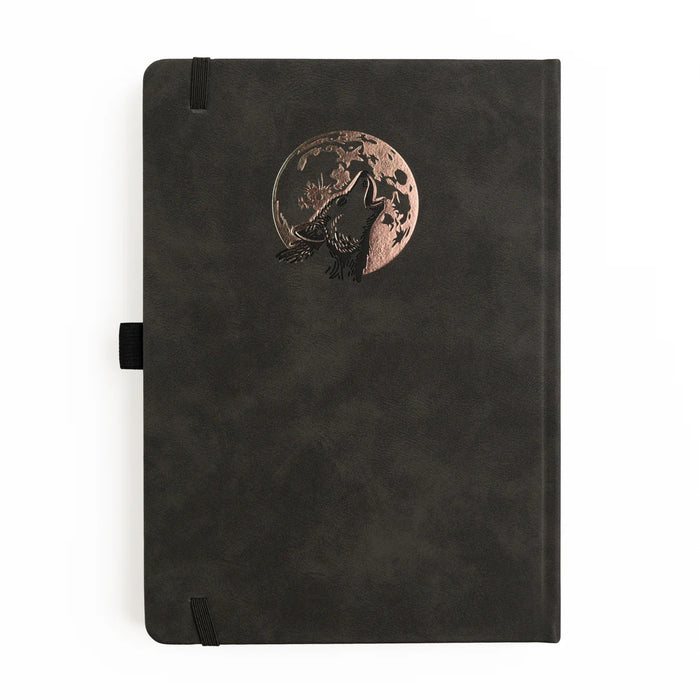 Wolf in the Night Dot Grid Notebook