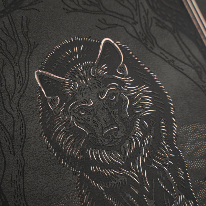 Wolf in the Night Dot Grid Notebook