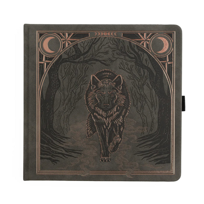Wolf in the Night Dot Grid Notebook