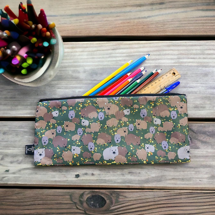 Recycled Plastic Pencil Case - Wombat