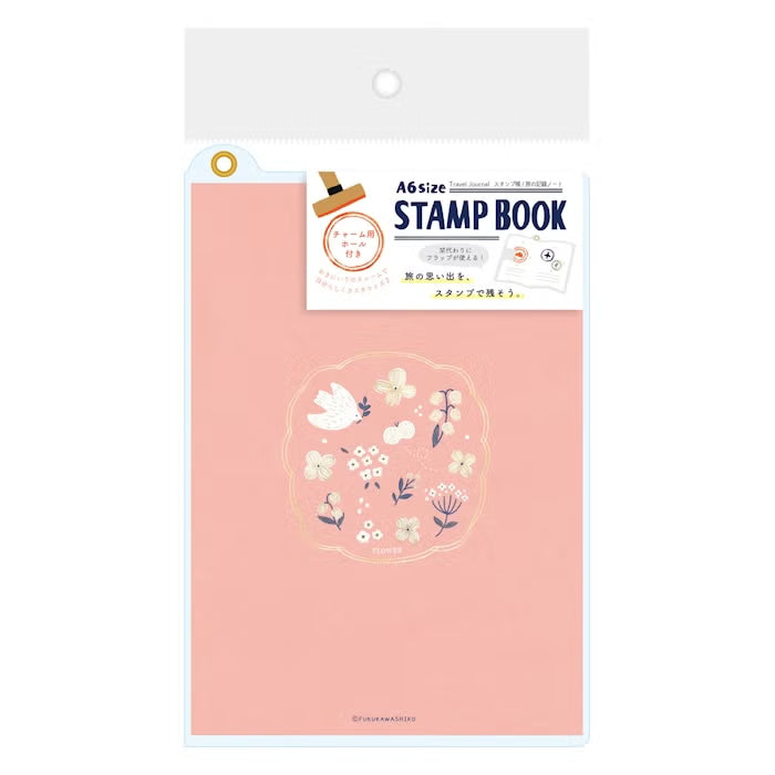 A6 Stamp Book / Travel Journal - Flowers & Little Birds