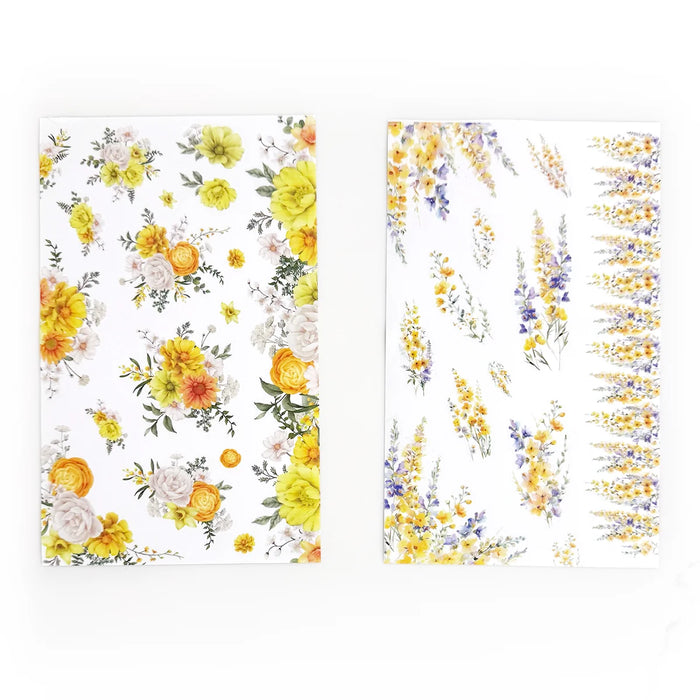 Yellow Florals Sticker Book