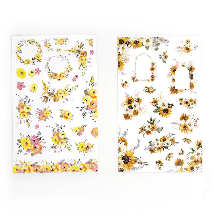 Yellow Florals Sticker Book