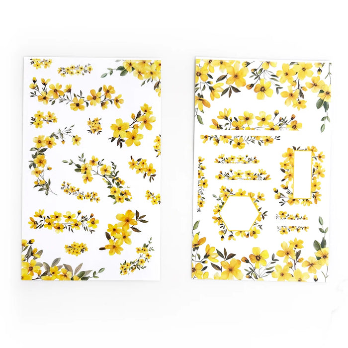 Yellow Florals Sticker Book