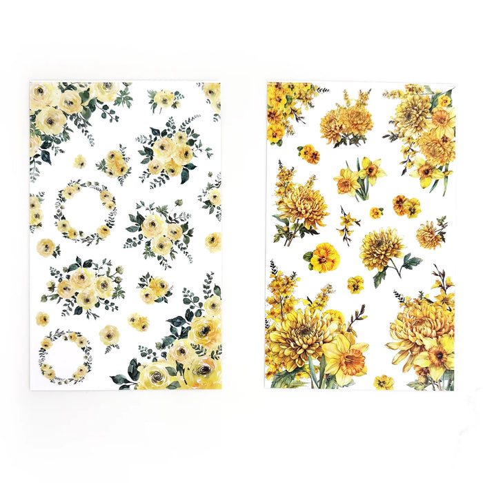 Yellow Florals Sticker Book