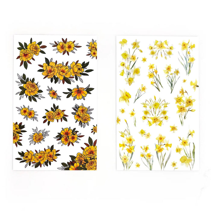 Yellow Florals Sticker Book