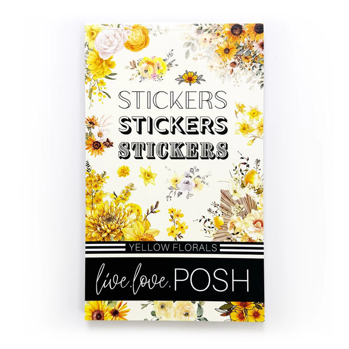 Yellow Florals Sticker Book