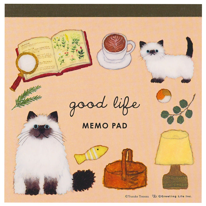 Yusuke Yonezu Square Memo Pad - Cat
