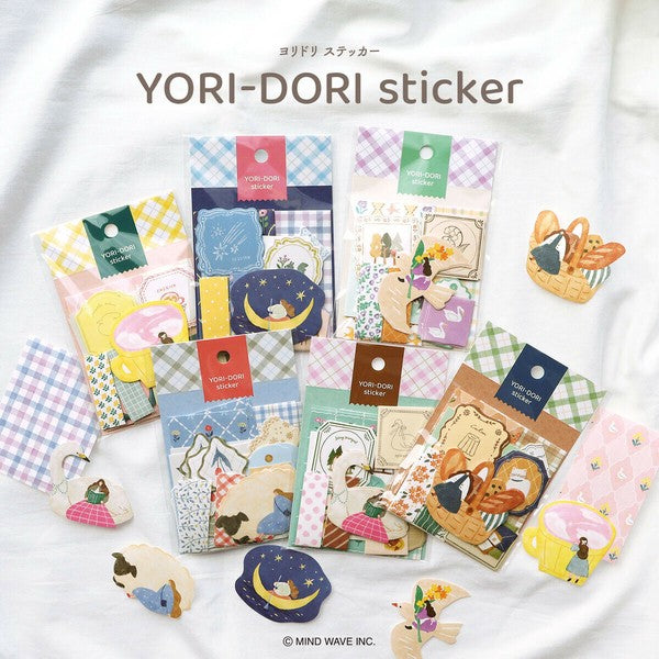 Mind Wave 'Yori-Dori' Series Flake Stickers - Riding on the Back of a Bird